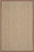 SAFAVIEH Natural Fiber Collection Accent Rug - 2 x 3, Natural & Brown, Border Herringbone Seagrass Design, Easy Care, Ideal fo