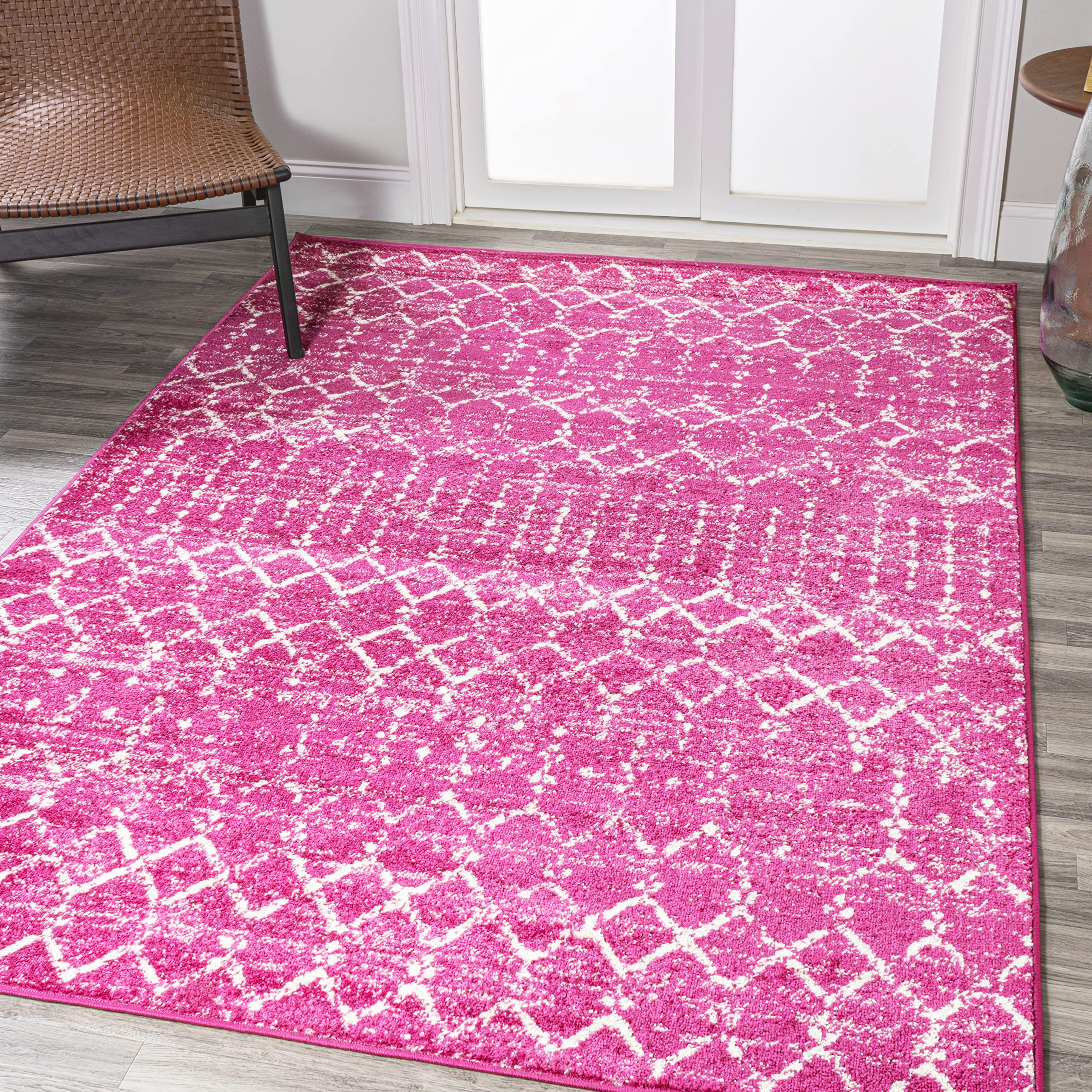 JONATHAN Y MOH101G-4 Moroccan Hype Boho Vintage Diamond Indoor Area -Rug Bohemian Easy -Cleaning Bedroom Kitchen Living Room Non