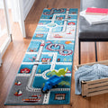 SAFAVIEH Carousel Kids Collection Runner Rug - 2 x 8, Turquoise & Ivory, Non-Shedding & Easy Care, Ideal for High Traffic Area