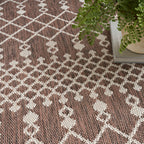 Nourison Positano Indoor/Outdoor Natural 4' X 6' Area Rug, Easy Cleaning, Non Shedding, Bed Room, Living Room, Dining Room, Deck, Backyard, Patio (4X6)