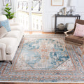 SAFAVIEH Shivan Collection 67 Square Blue/Grey SHV725M Medallion Distressed Non-Shedding Living Room Bedroom Dining Home Office