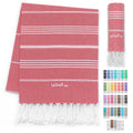 LeStoff Turkish Beach Towel 100% Organic Cotton Prewashed 38x71 Soft Highly Absorbent Quick Drying Beach Pool Bath Yoga Gym Saun