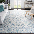 SAFAVIEH Brentwood Collection 11 x 15 Light Grey/Blue BNT854G Oriental Floral Scroll Non-Shedding Living Room Bedroom Dining H