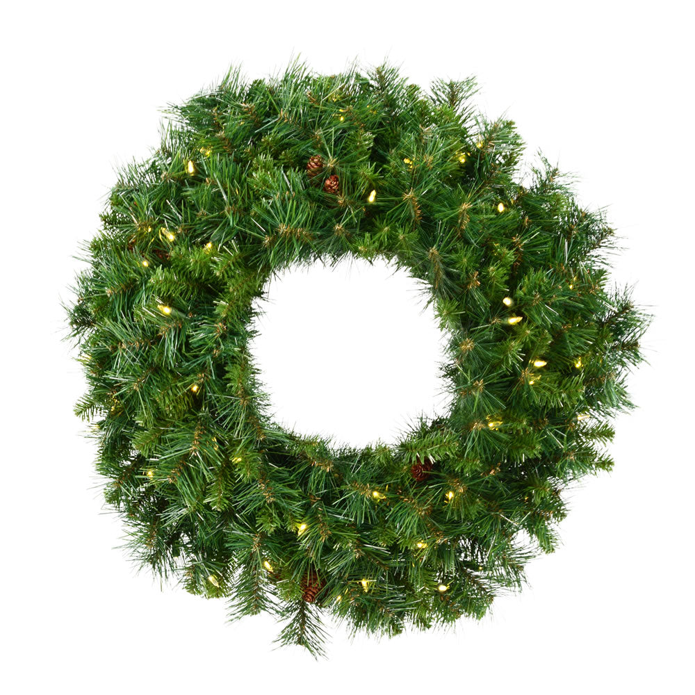 Vickerman 42 Inch  Cheyenne Pine Wreath Led 150Ww  A801043Led