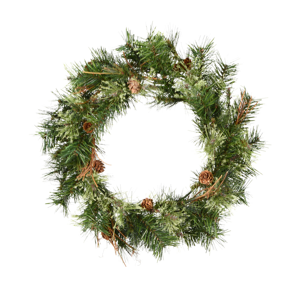 Vickerman 20 Inch  Mixed Country Pine Wreath 70T  A801820