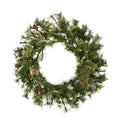 Vickerman 30 Inch  Mixed Country Wreath 50Wmwhtled  A801831Led