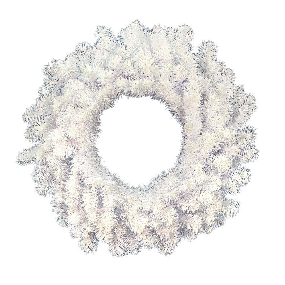 Vickerman 24 Inch  Crystal White Wreath 110 Tips  A805824