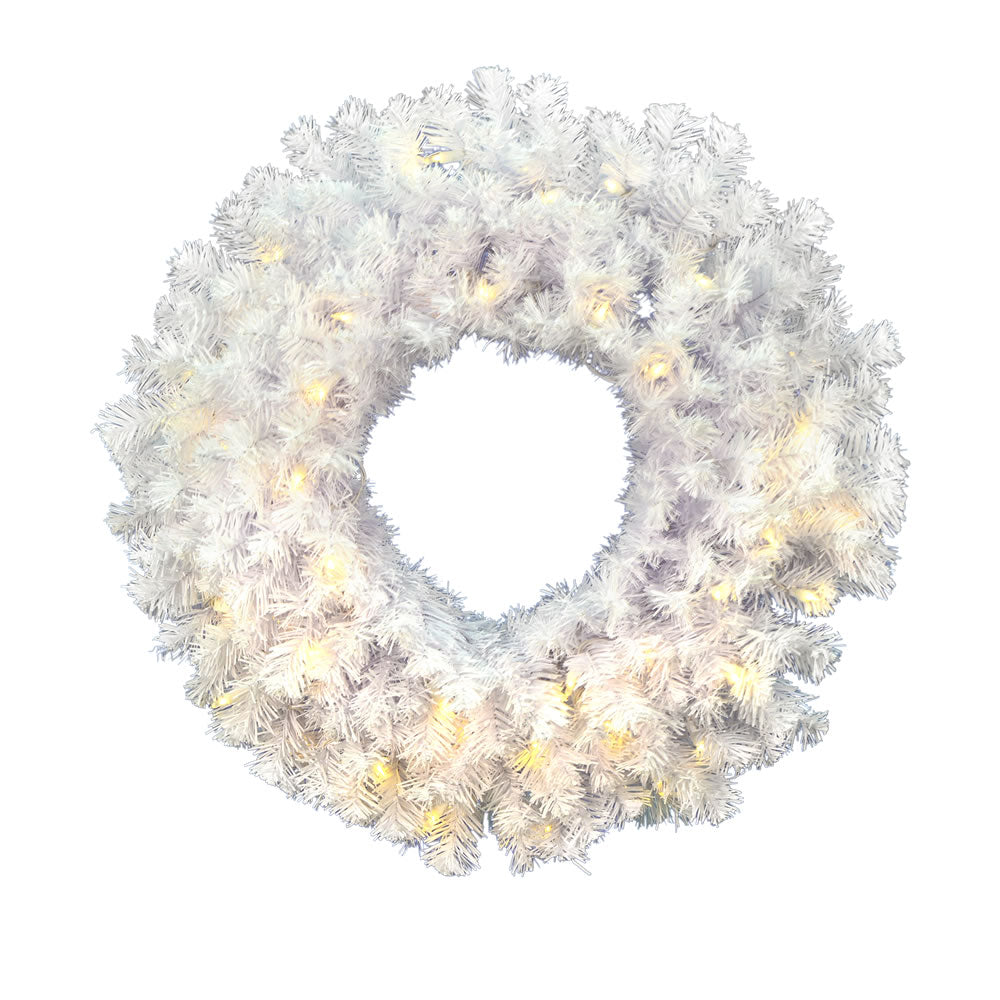 Vickerman 36 Inch  Crystal White Wreath 100Led Wmwht  A805837Led