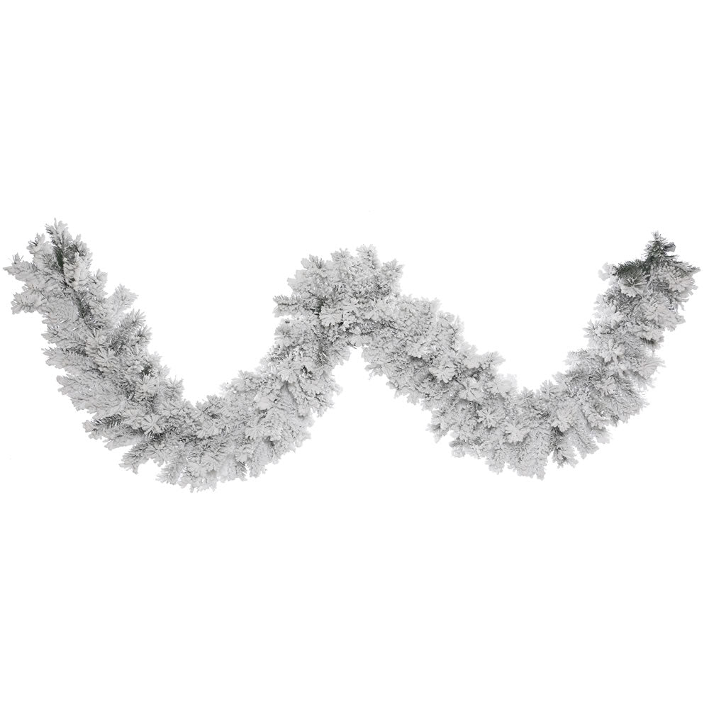 Vickerman 9 X 12 Inch  Flocked Alaskan Garland 140T  A806311