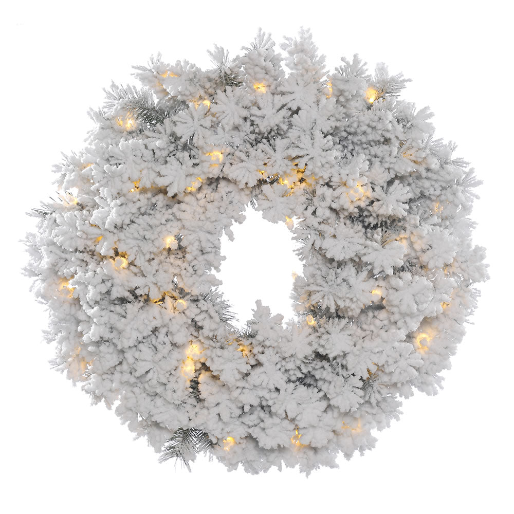 Vickerman 24 Inch  Flk Alaskan Wreath Duralit Led50Ww  A806325Led
