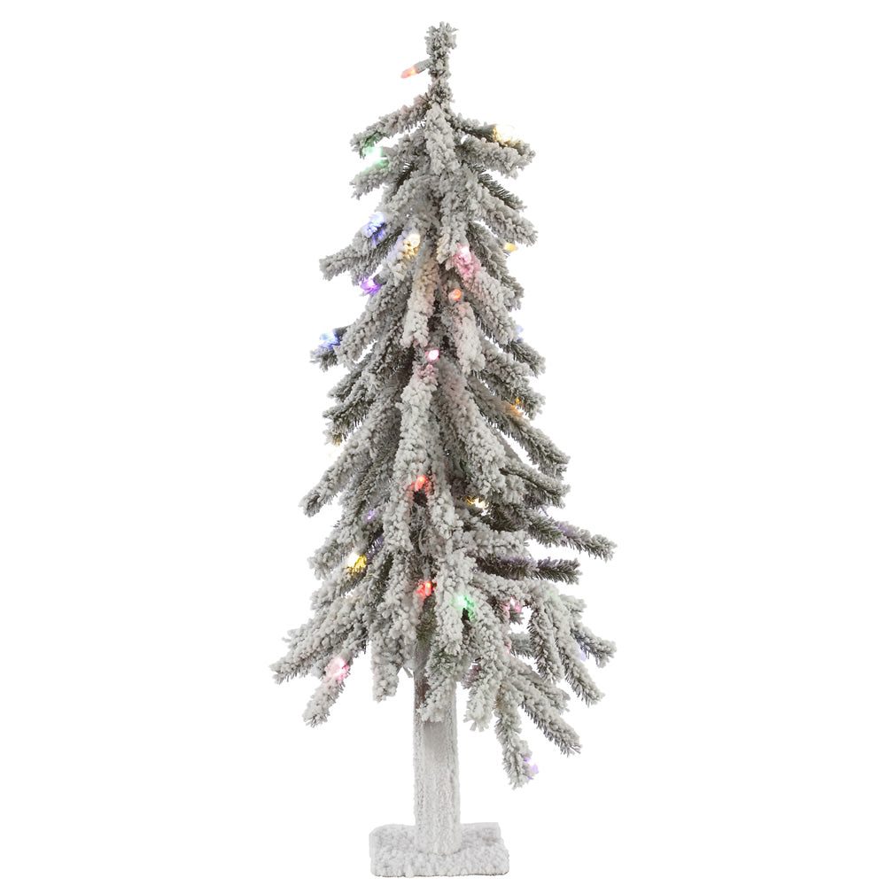 Vickerman 2 X 14 Inch  Flocked Alpine 72T 50 Multi Led  A807422Led