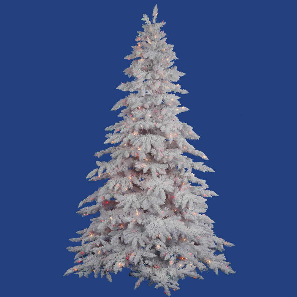 Vickerman 4.5 X 46 Flocked White 300Led Multi  A893647Led