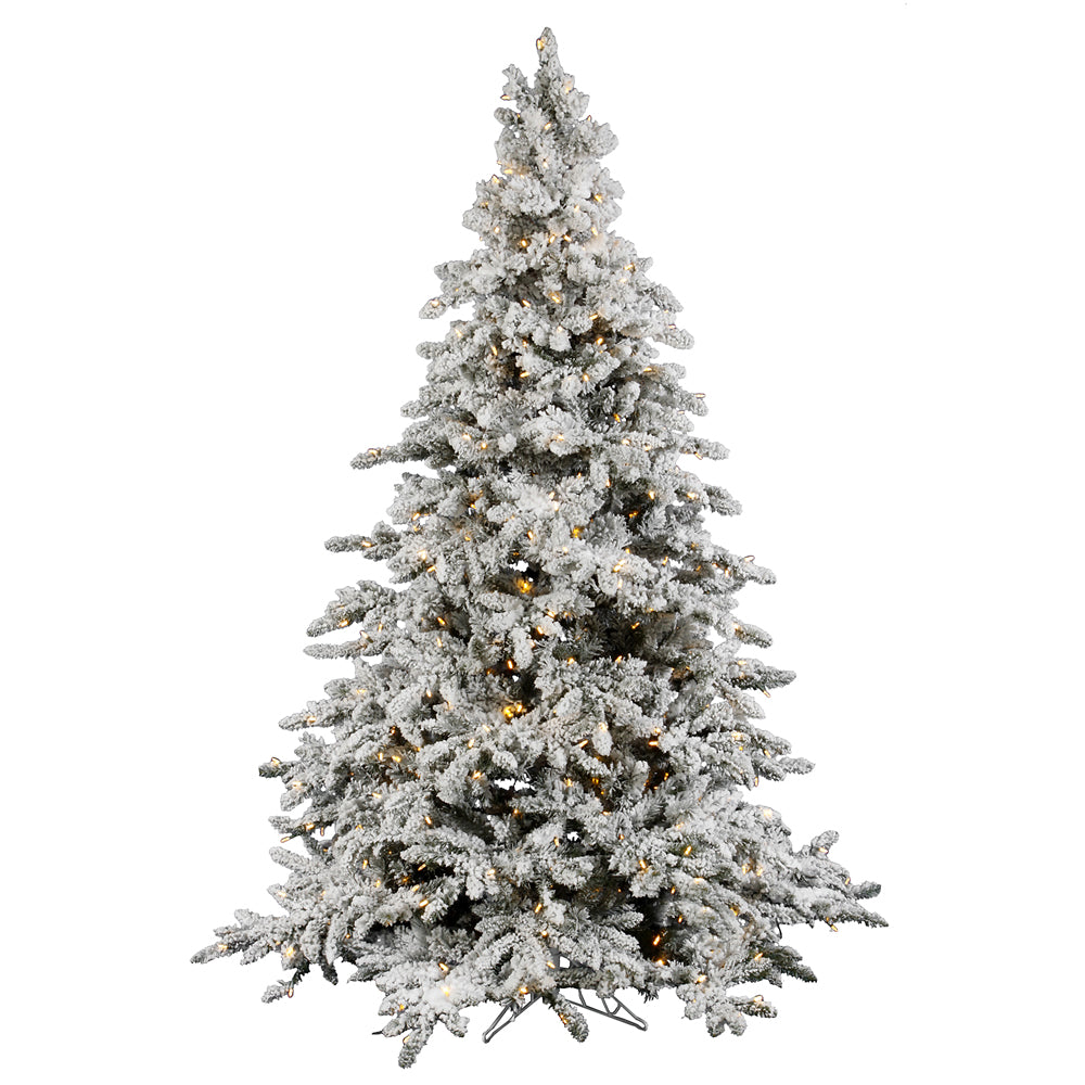 Vickerman 4.5 X 41 Inch  Flocked Utica 300Wmwht  A895146Led