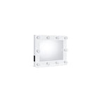 Acme Avery Rectangle Wooden Frame Accent Mirror with Lighting in White