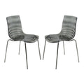 Leisuremod Astor Water Ripple Design Dining Chair Set Of 2