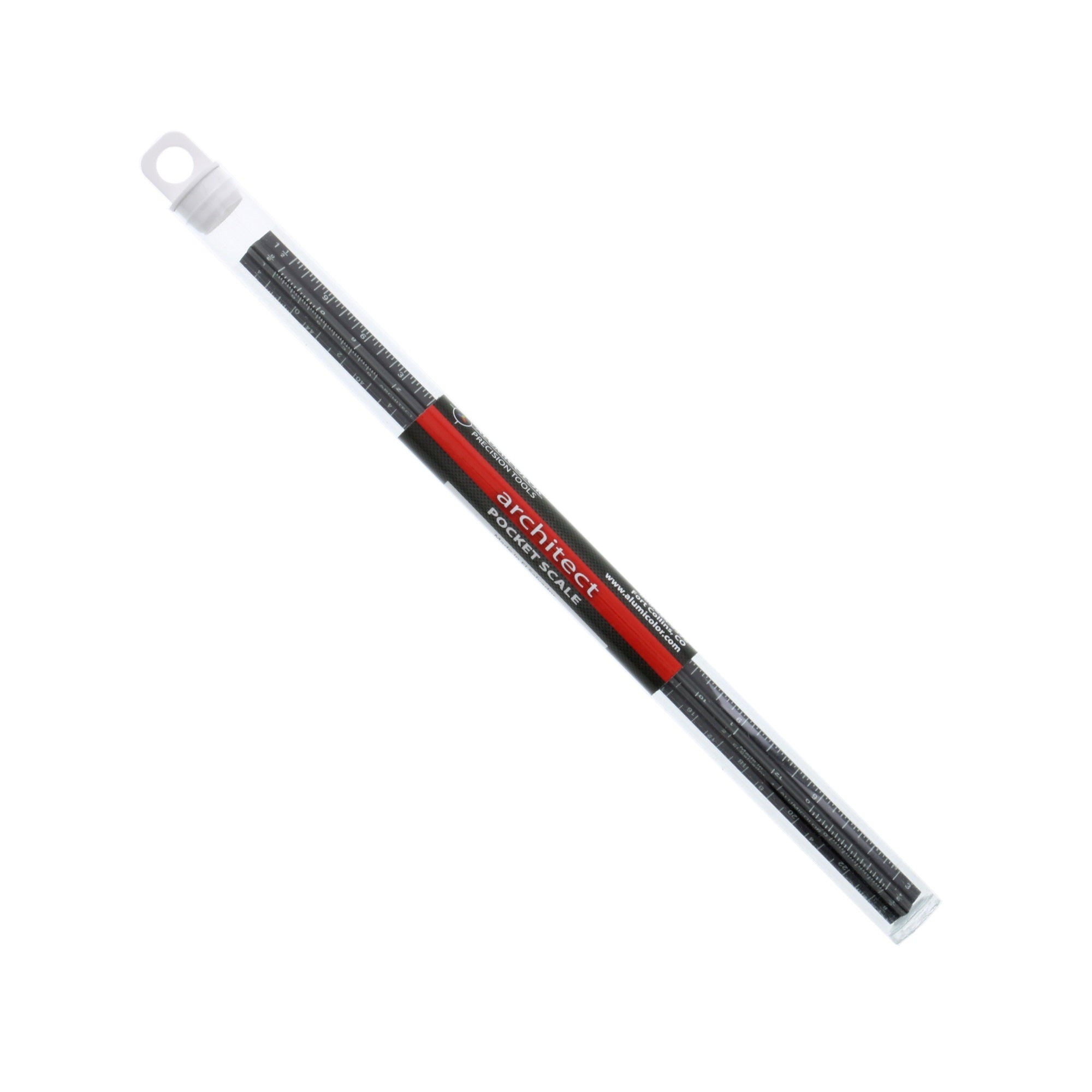 Alumicolor Architect Pocket Scale, 6', Black