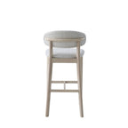 ACTU Bar Stools Set of 2, 30” Upholstered Bar Height Stools, Solid Wood, Mid-Century Modern