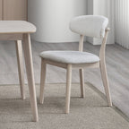 ACTU Scandinavian Dining Table Set with Upholstered Chairs for Small Spaces (Seats 4–6)