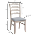 ACTU Farmhouse Dining Table Set with Upholstered Chairs for 4–6