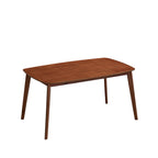 ACTU Scandinavian Dining Table Set with Upholstered Chairs for Small Spaces (Seats 4–6)