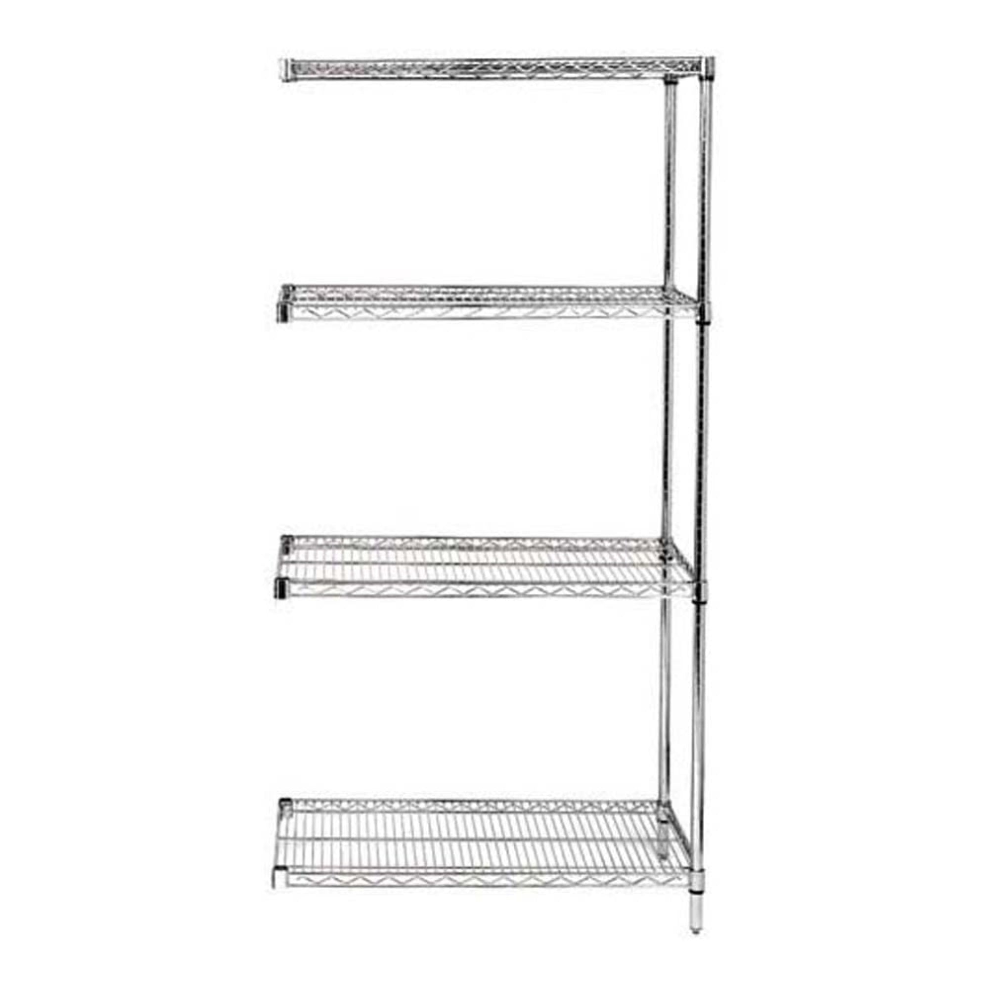 Quantum Storage Systems AD54-1472C Add-On Kit for 54 High 4-Tier Wire Shelving Unit, Chrome Finish, 14 Width x 72 Length x 54 He