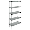 Quantum Ad541872Sg5 Solid Shelving Addon Kit, 72 Inch W X 18 Inch D X 54 Inch H, 300 Lbs Capacity, Carbon Steel, Galvanized, Nsf