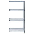 Quantum Storage Systems Ad542154Gy Wire Shelving 4 Shelf Addon Units, 21 Inch  X 54 Inch  X 54 Inch , Gray Epoxy
