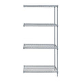 Quantum Storage Systems Ad543072Gy Wire Shelving 4 Shelf Addon Units, 30 Inch  X 72 Inch  X 54 Inch , Gray Epoxy