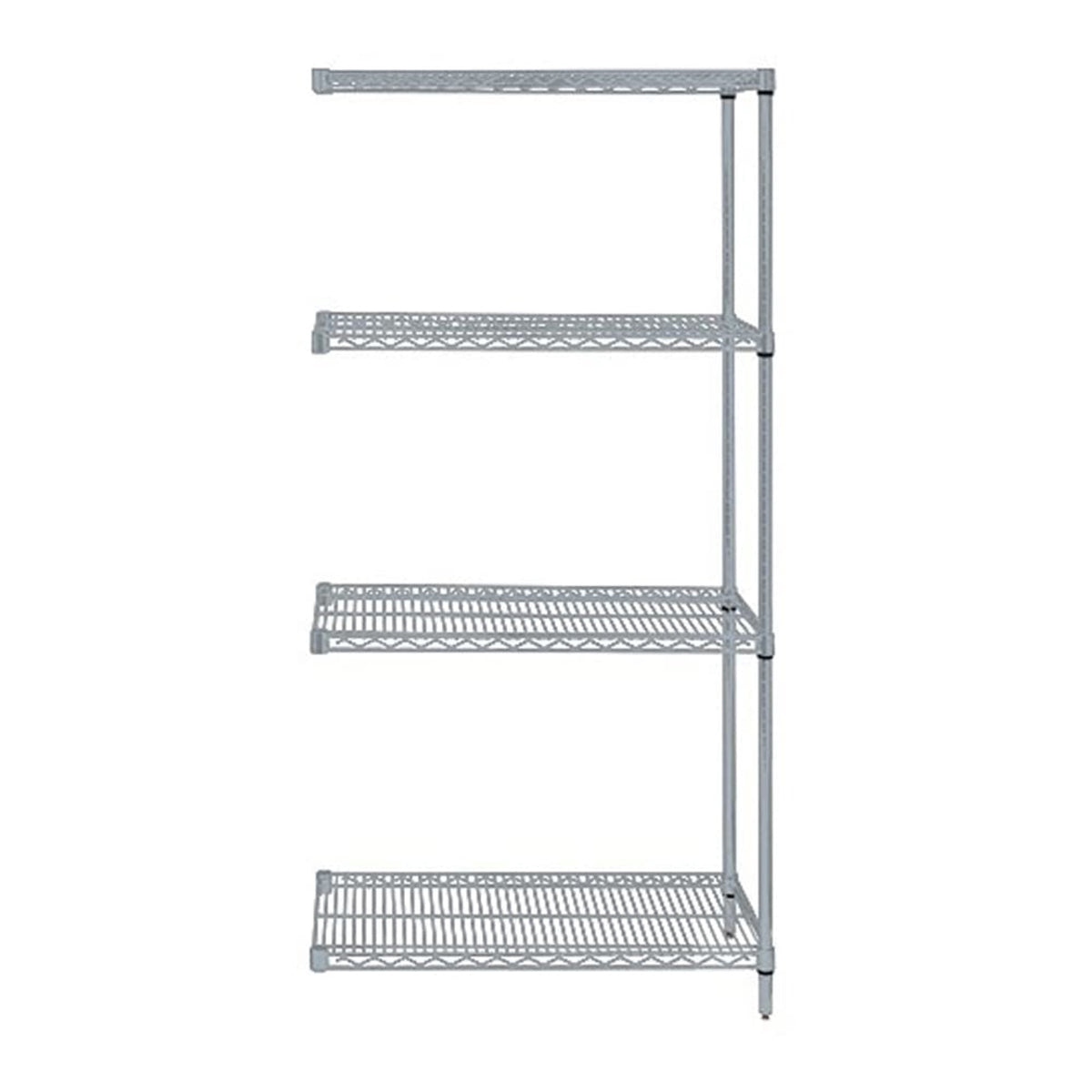 Quantum Storage Systems Ad631454Gy Wire Shelving 4 Shelf Addon Units, 14 Inch  X 54 Inch  X 63 Inch , Gray Epoxy