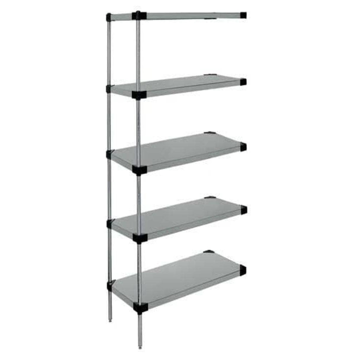 Quantum Ad631860Sg5 Solid Shelving Addon Kit, 60 Inch W X 18 Inch D X 63 Inch H, 300 Lbs Capacity, Carbon Steel, Galvanized, Nsf