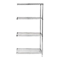 Quantum Storage Systems Ad632430C Addon Kit For 63 Inch  High 4Tier Wire Shelving Unit, Chrome Finish, 24 Inch  Width X 30 Inch  Length X 63