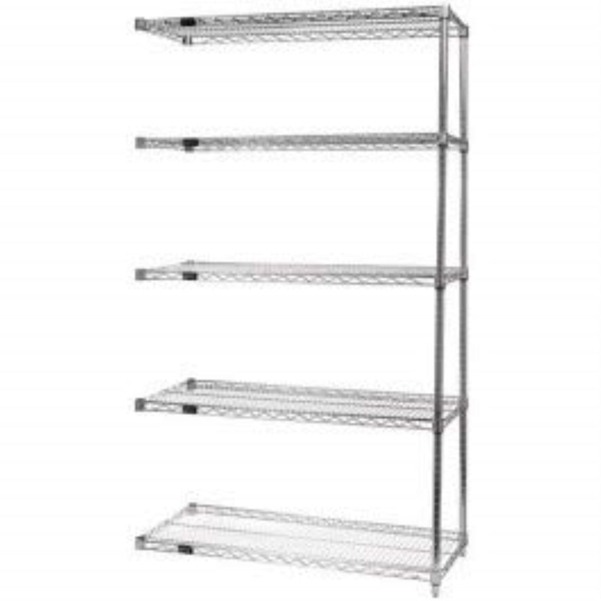 Quantum Storage Systems Wire 5 Shelf Addon Kit Chrome 63In