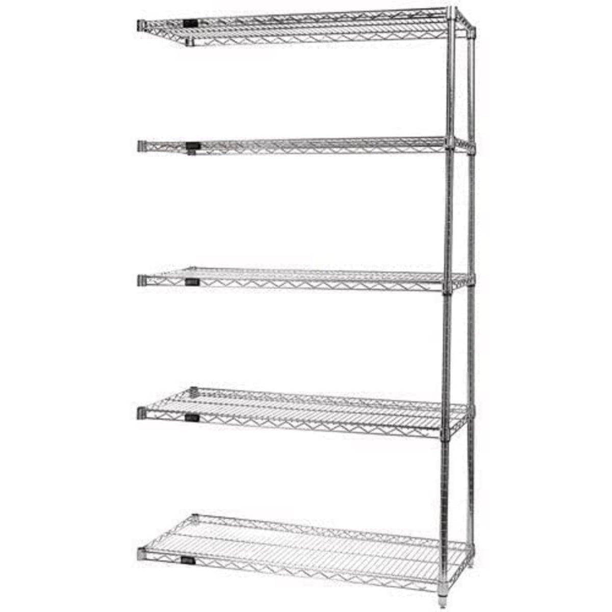 Wire 5 Shelf Addon Kit Stainless 63In