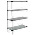 Quantum Ad741872Sg Solid Shelving Addon Kit, 72W X 18D X 74H, 300 Lbs Capacity, Carbon Steel, Galvanized, Nsf