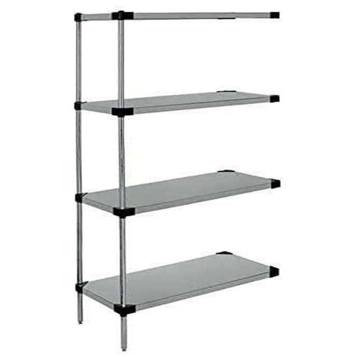 Quantum Ad741872Sg Solid Shelving Addon Kit, 72W X 18D X 74H, 300 Lbs Capacity, Carbon Steel, Galvanized, Nsf