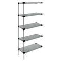 Quantum Ad742142Sg5 Solid Shelving Addon Kit, 42W X 21D X 74H, 300 Lbs Capacity, Carbon Steel, Galvanized, Nsf