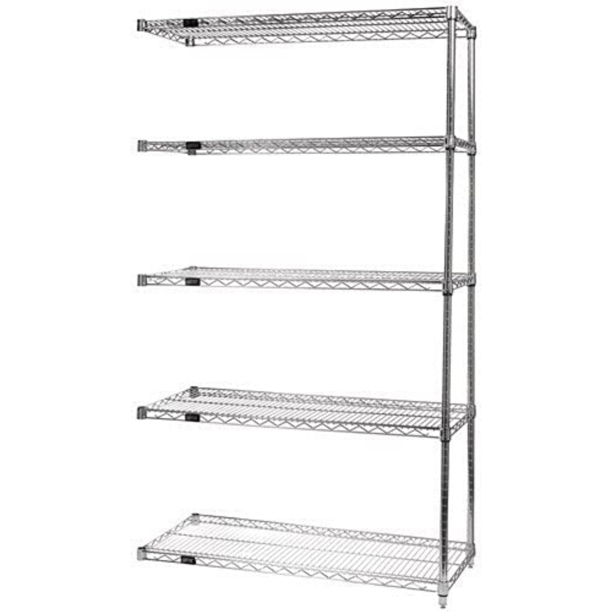 Wire 5 Shelf Addon Kit Stainless 74In