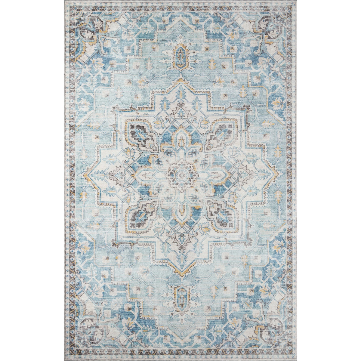 Momeni Afshar Afs32/Light Blue 5 X 76 Inch