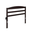 Warren, Arched Horizontal Slat Wood Headboard, Full, Espresso