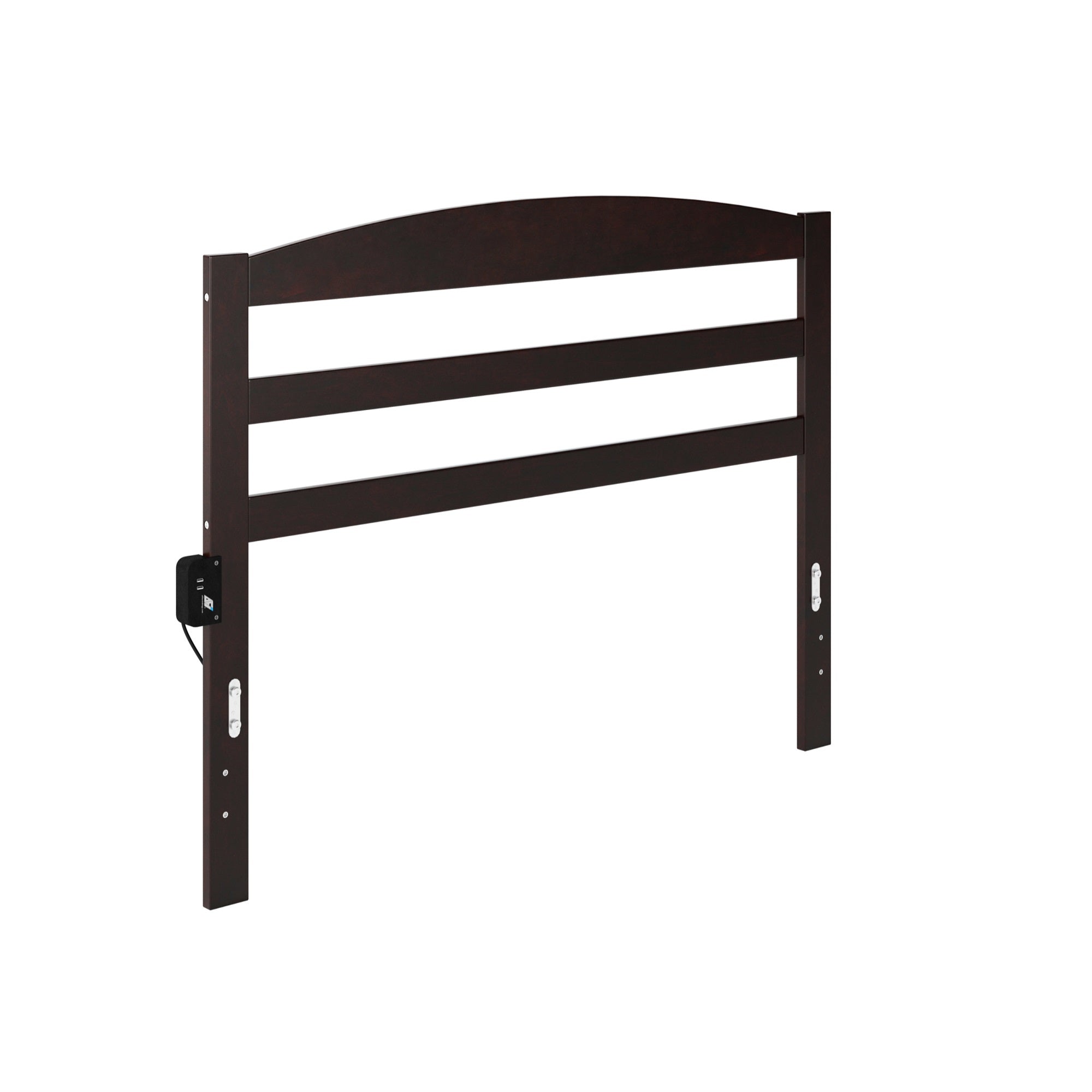 Warren, Arched Horizontal Slat Wood Headboard, Full, Espresso