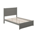 Noho Full Platform Bed With Matching Footboard In Grey