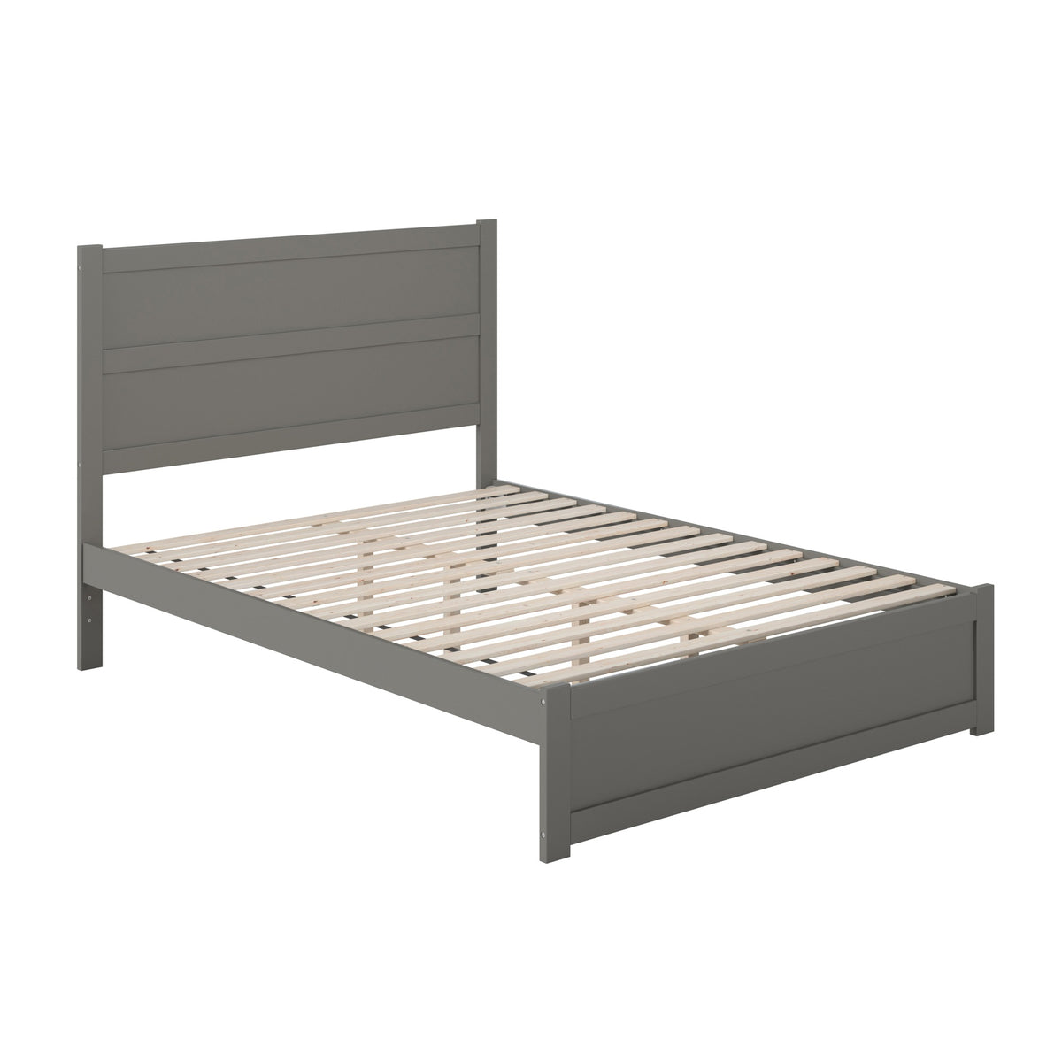 Noho Queen Platform Bed With Matching Footboard In Grey