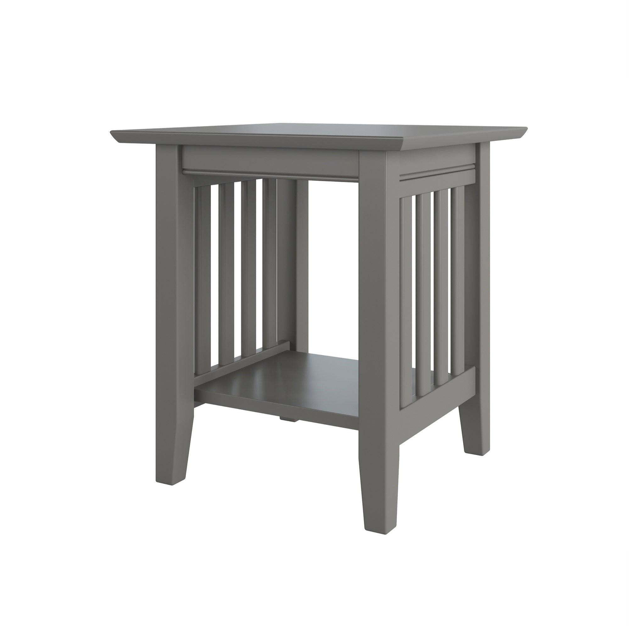 Mission End Table Grey