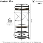 Modern Corner Entryway Hall Tree Shoe Storage Bench Coat Rack