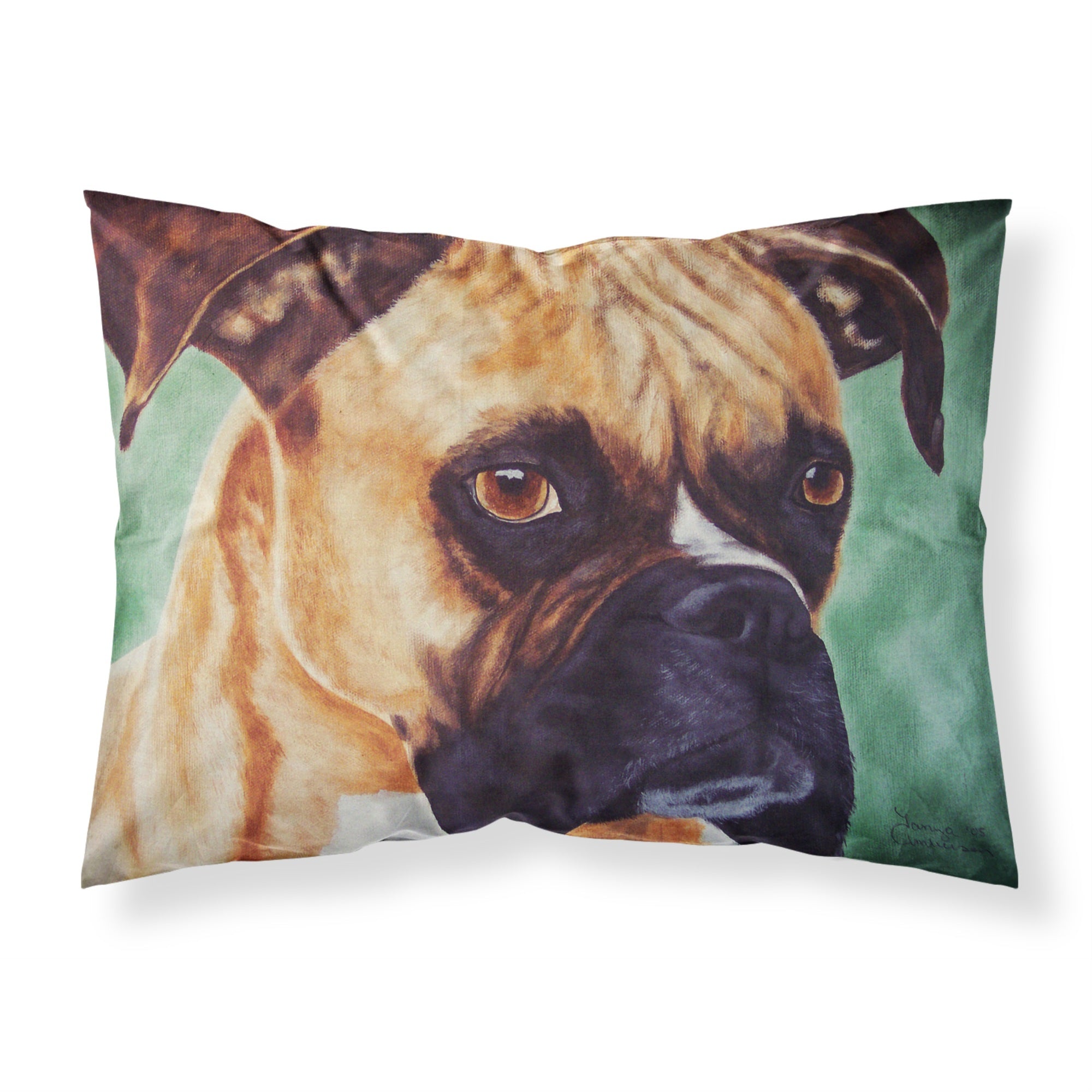 'Caroline'S Treasures Boxer By Tanya And Craig Amberson Fabric Standard Pillowcase Amb1029Pillowcase, Multicolor'