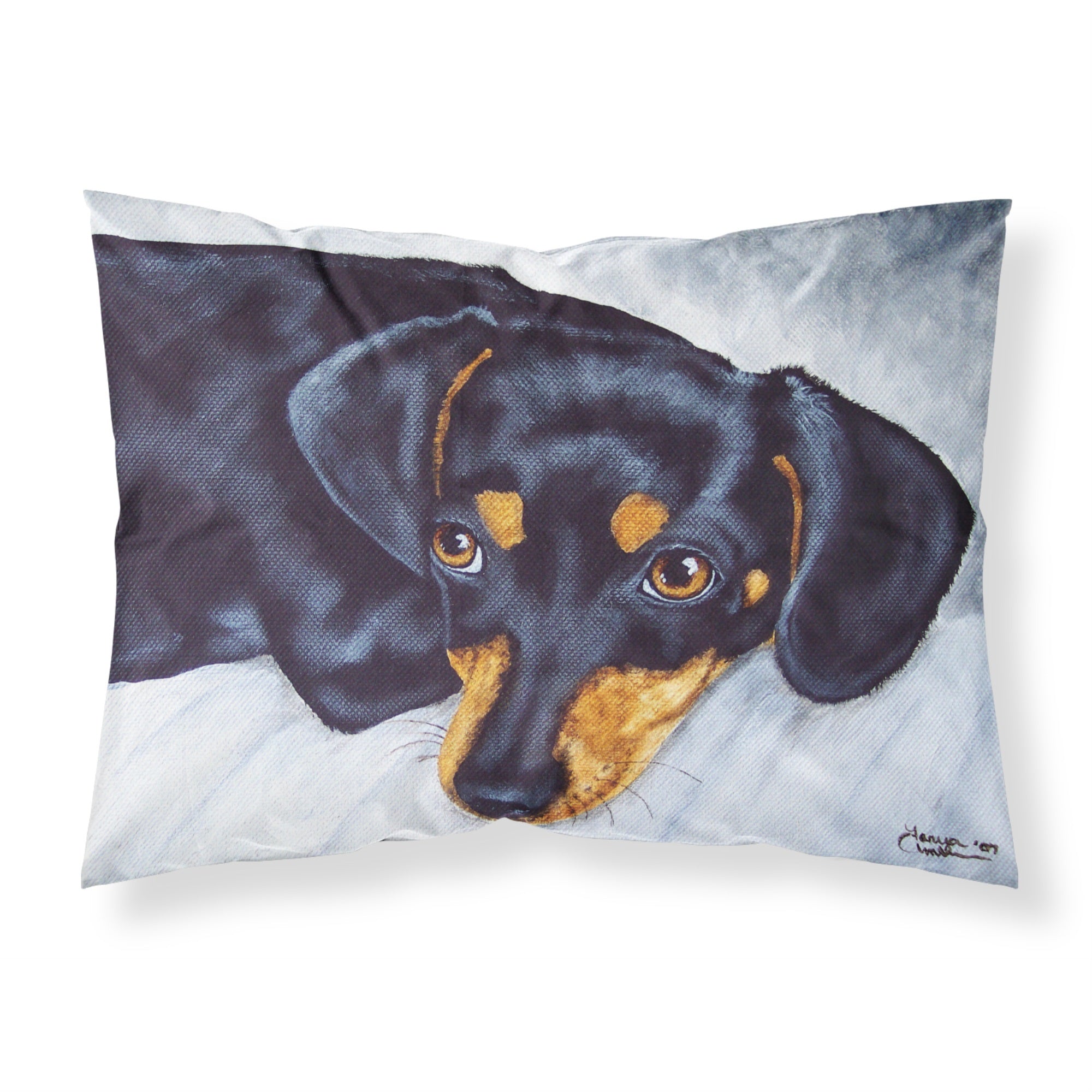 'Caroline'S Treasures Black And Tan Doxie Dachshund Fabric Standard Pillowcase Amb1079Pillowcase, Multicolor'