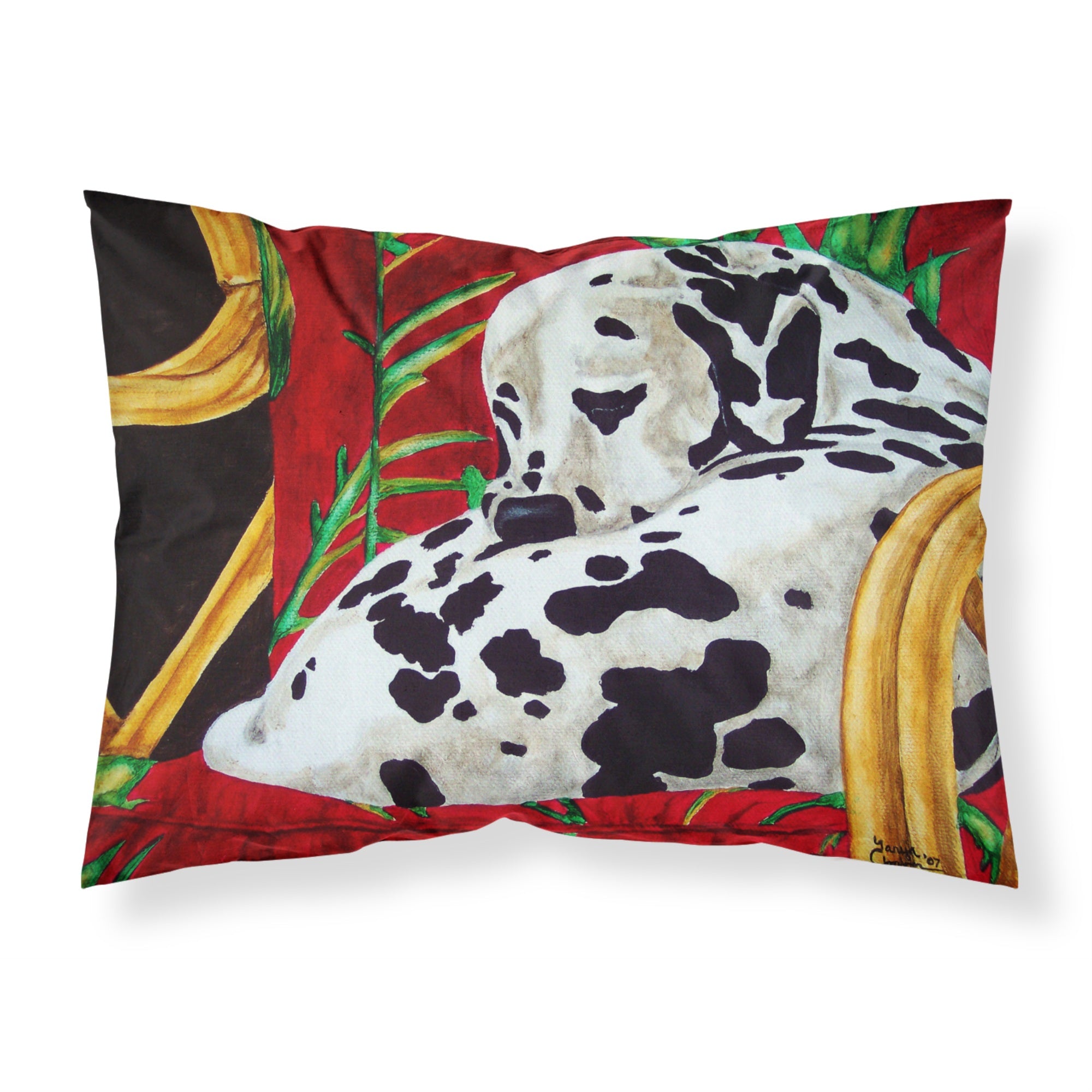'Caroline'S Treasures Sunday Nap Dalmatian Fabric Standard Pillowcase Amb1118Pillowcase, Multicolor'