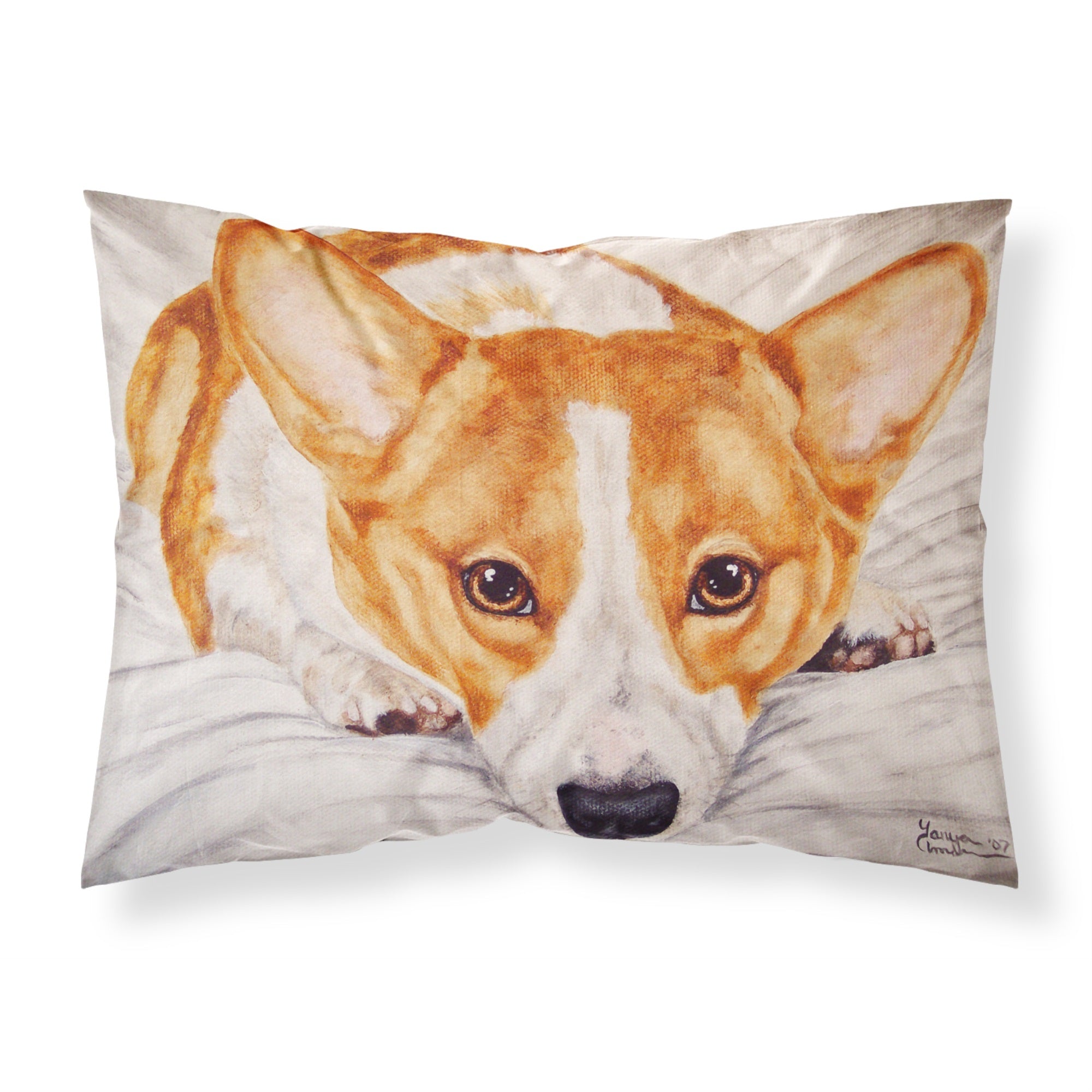 'Caroline'S Treasures ''Fiona Corgi'' Printed, Polyester Envelope Closure Pillowcase, Standard, Multicolor'