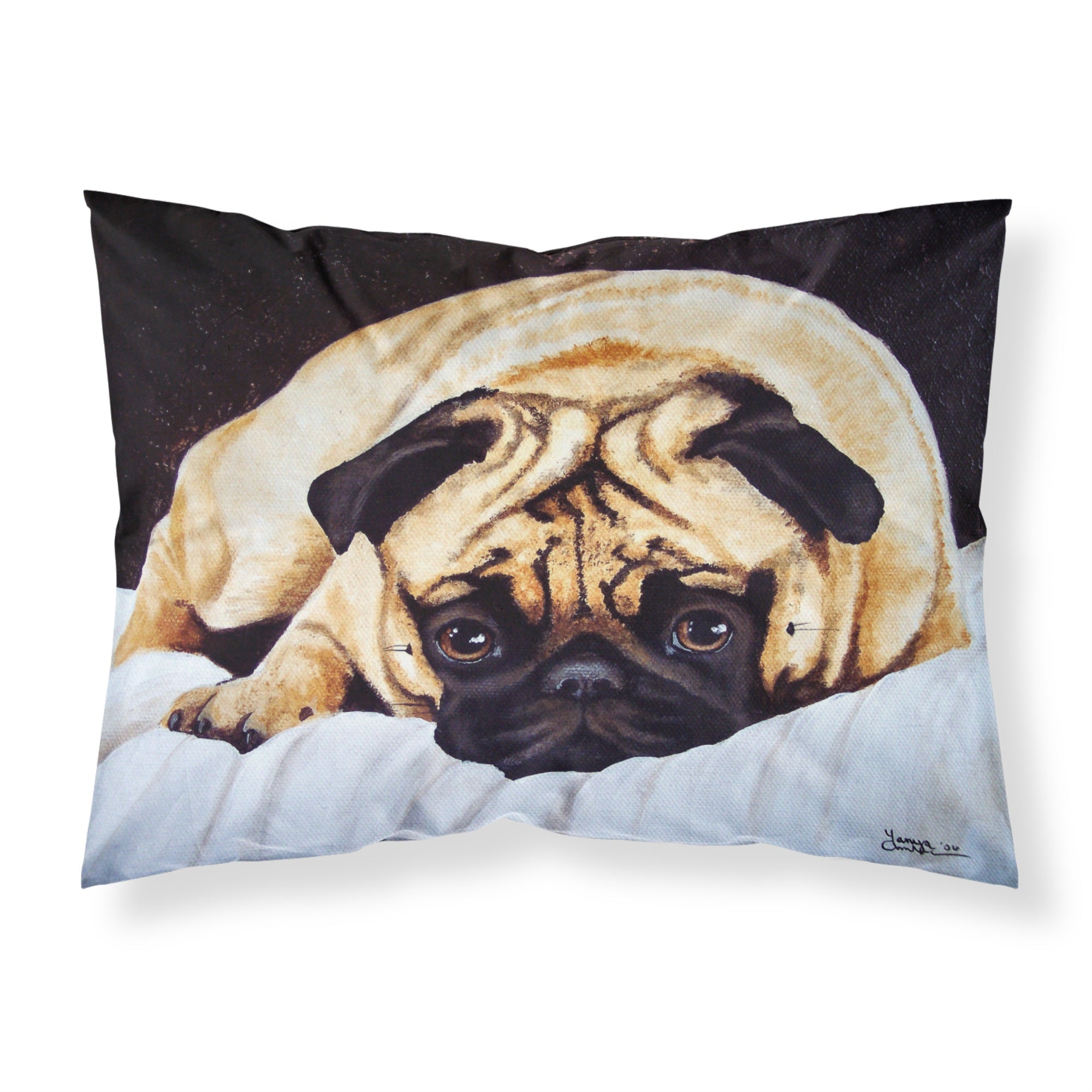 'Caroline'S Treasures Fred The Pug Fabric Standard Pillowcase Amb1194Pillowcase, Multicolor'