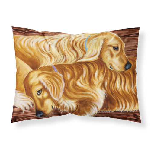 'Caroline'S Treasures Zeus And Chloie The Golden Retrievers Fabric Standard Pillowcase Amb1387Pillowcase, Multicolor'